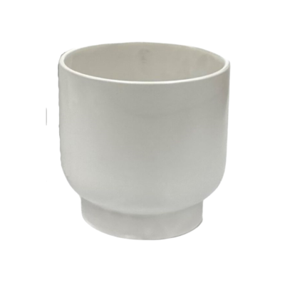 Small White Footed Ceramic Vase