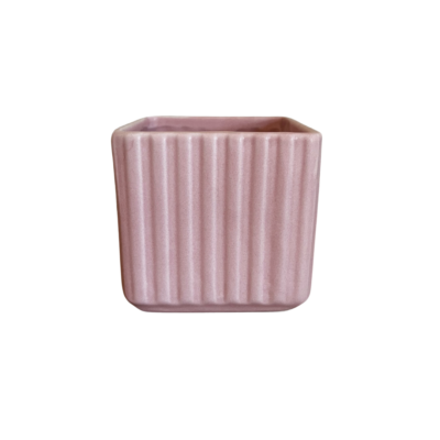 Pink Square Ceramic Vase