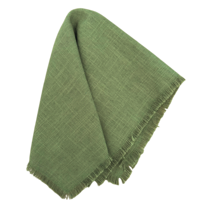 Green Ruffle Poly Linen Napkin